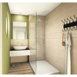 Wandfliese 'Pompeya Leeds' Steingut taupe 30 x 90 cm