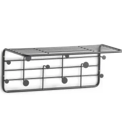 Wandgarderobe Metall schwarz 51 x 21 x 24 cm
