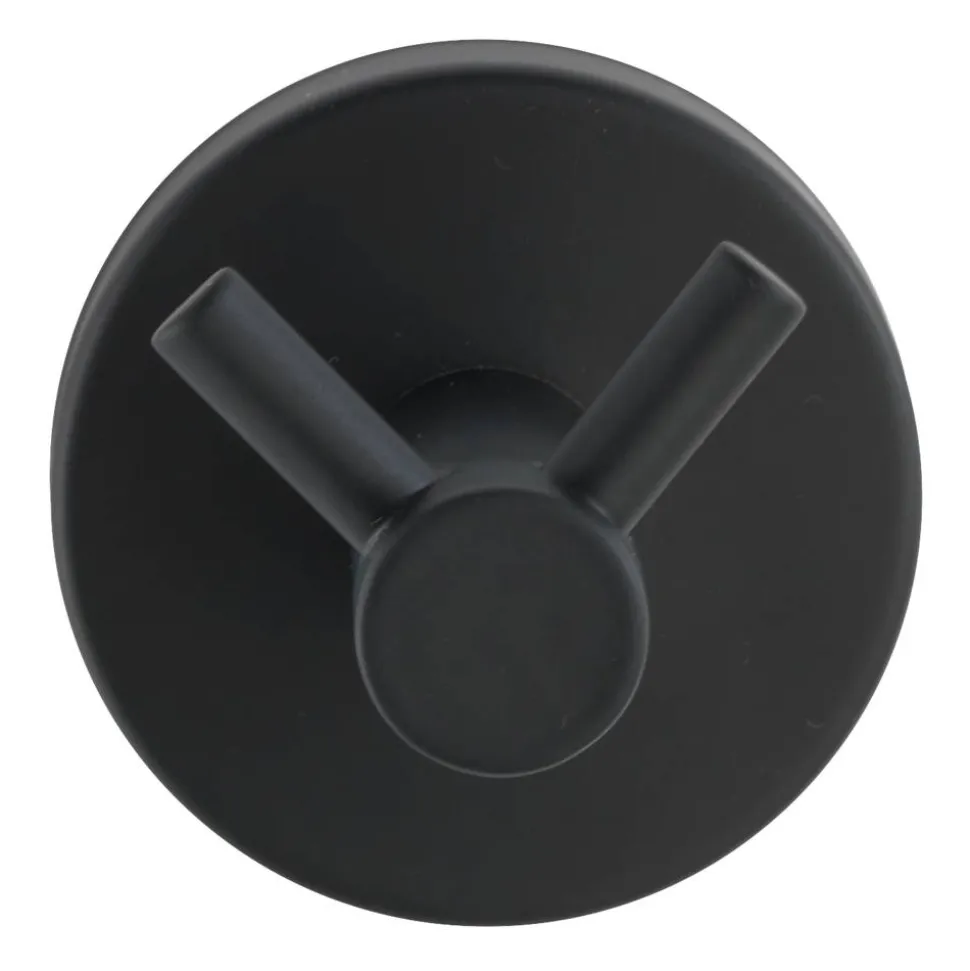 Wandhaken 'Duo Bosio Black' matt, Edelstahl rostfrei