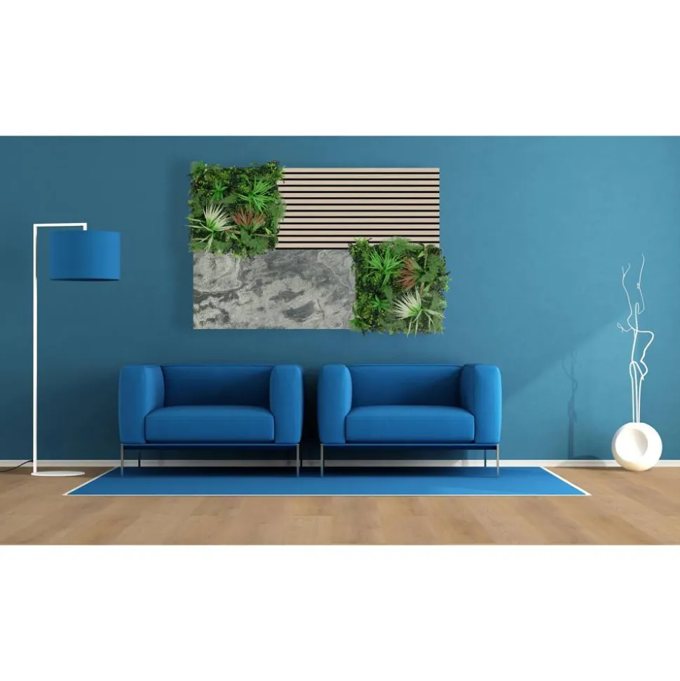 Wandpaneel 'Flora' Exotisch 52 x 52 cm
