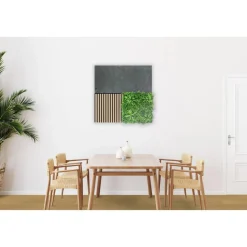 Wandpaneel 'Modular Wall 11302B Black Slate Stone' grau 52 x 104 cm
