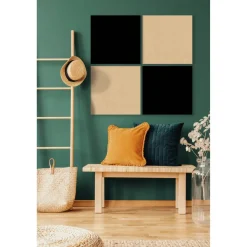 Wandpaneel 'Modular Wall PET 11202A' schwarz 52 x 52 cm