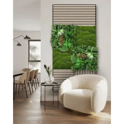 Wandpaneel 'Moos grob' Waldgrün 52 x 52 cm