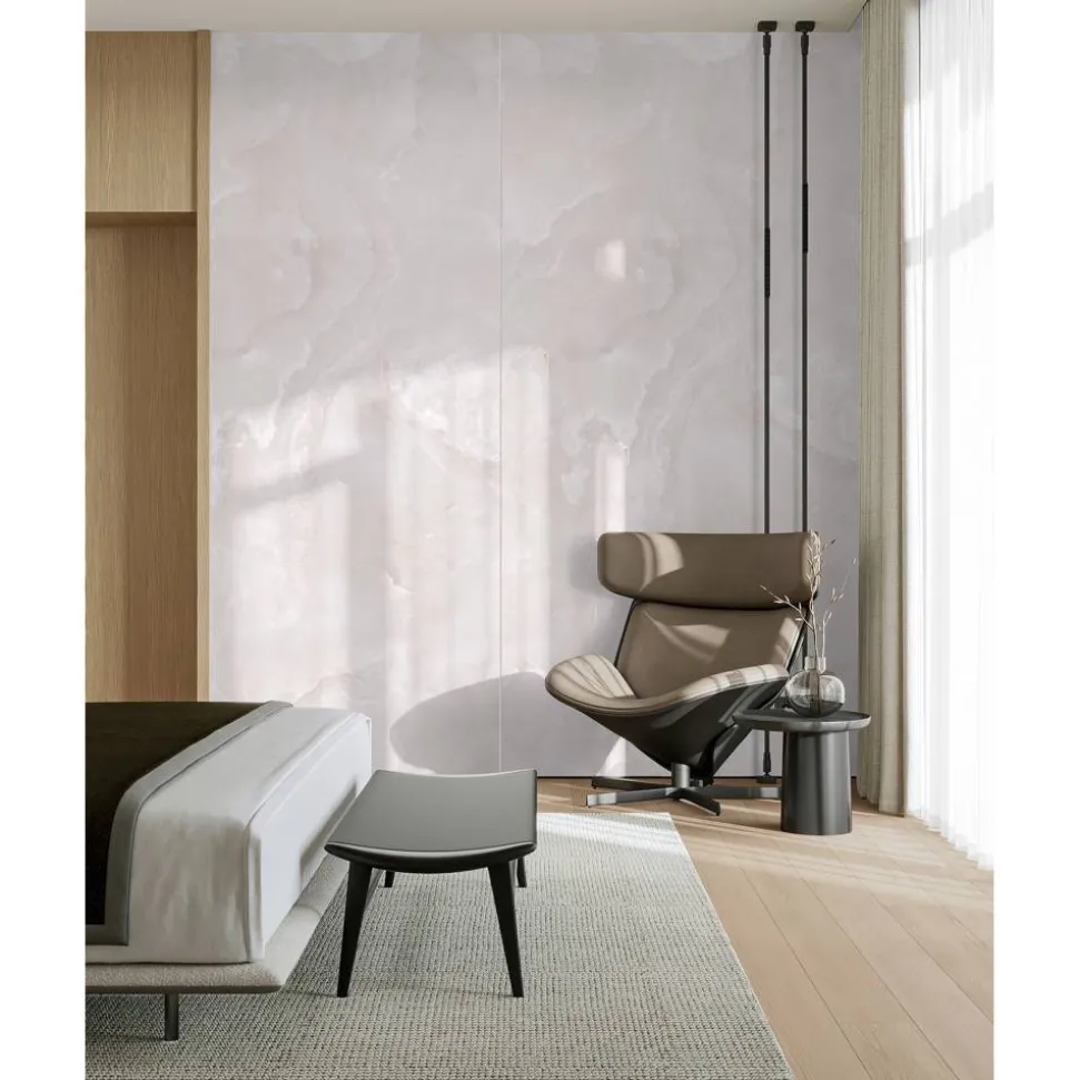 Wandpaneel 'Rock the Wall' Milky Opalite 265 x 123 x 0,4 cm