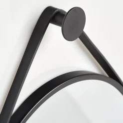 Wandspiegel schwarz Ø 40 cm