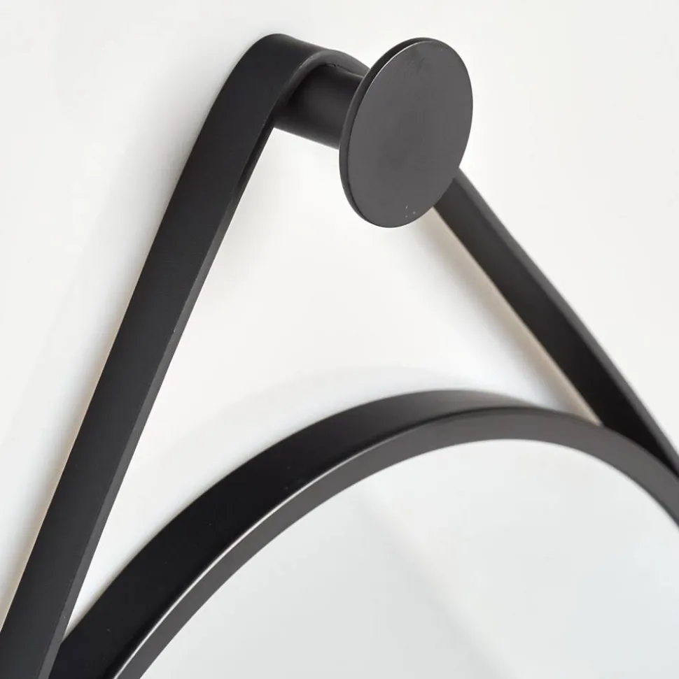 Wandspiegel schwarz Ø 40 cm
