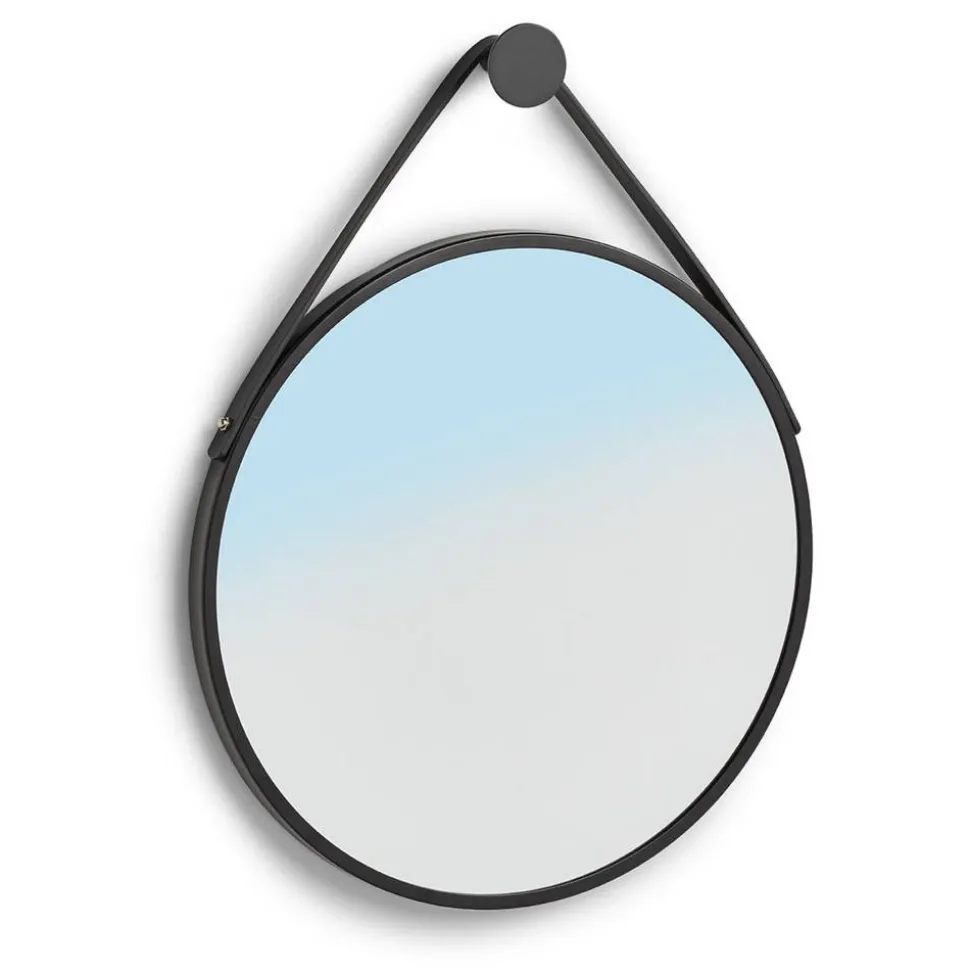 Wandspiegel schwarz Ø 40 cm