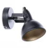 Wandstrahler 1-flammig schwarz/gold Ø 105 mm