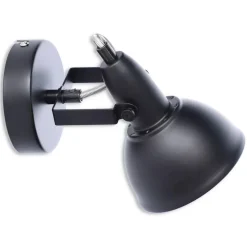 Wandstrahler 1-flammig schwarz/gold Ø 105 mm
