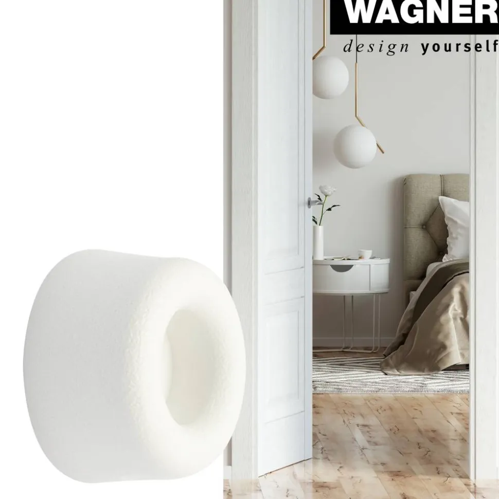 Wandtürstopper 'Vulkana small EH 5011' Vollgummi weiß Ø 18,5 x 10 mm 4 Stück