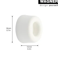 Wandtürstopper 'Vulkana small EH 5011' Vollgummi weiß Ø 18,5 x 10 mm 4 Stück