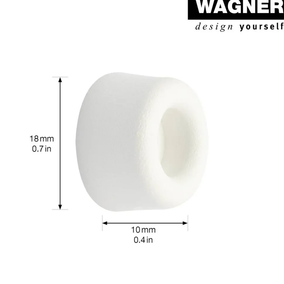 Wandtürstopper 'Vulkana small EH 5011' Vollgummi weiß Ø 18,5 x 10 mm 4 Stück