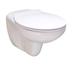 Wand-WC 'Basic' weiß spülrandlos mit WC-Sitz