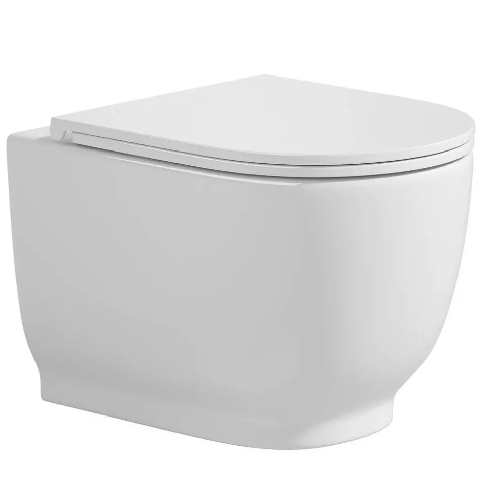 Wand-WC spülrandlos 'Artemis' inklusive WC-Sitz weiß