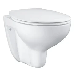 Wand-WC spülrandlos 'Bau Ceramic' inklusive WC-Sitz weiß