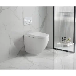 Wand-WC spülrandlos 'Cozy' inklusive WC-Sitz weiß