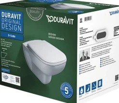 Wand-WC spülrandlos 'D-Code' inklusive WC-Sitz weiß