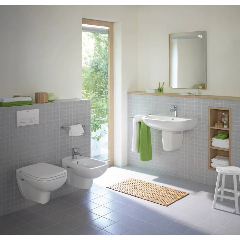Wand-WC spülrandlos 'D-Code' inklusive WC-Sitz weiß