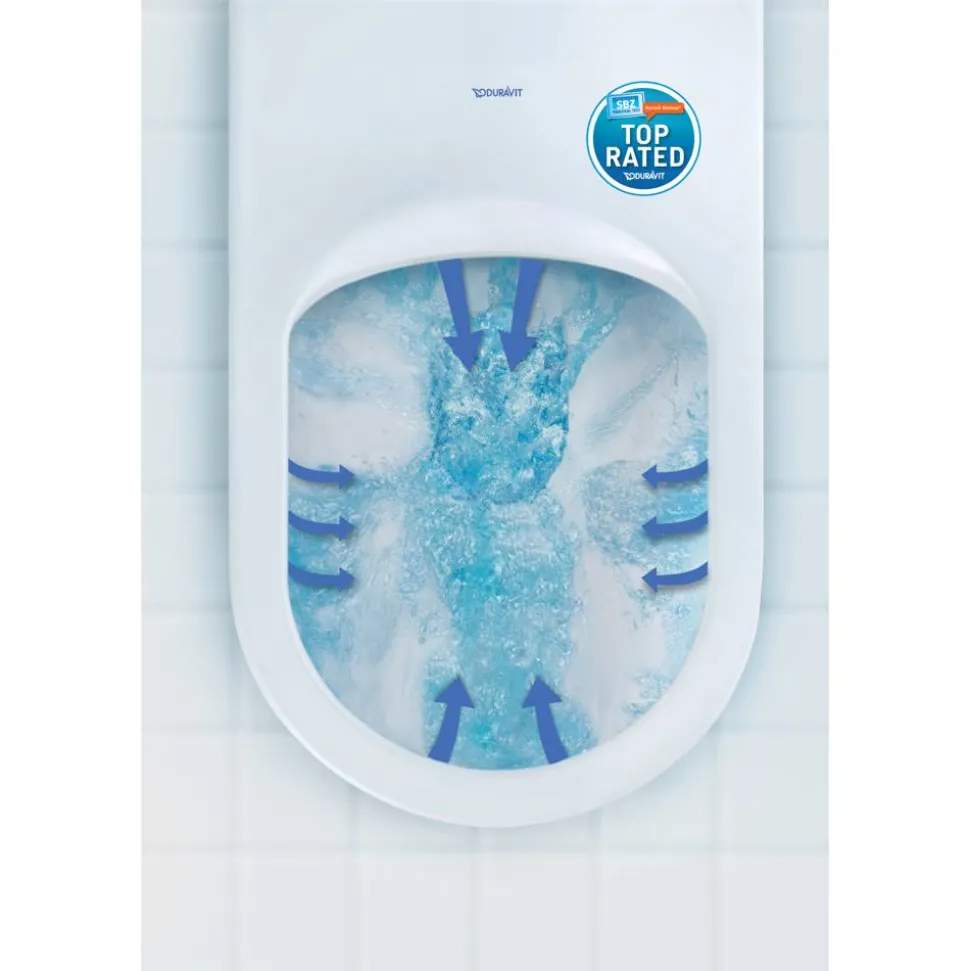 Wand-WC spülrandlos 'D-Code' inklusive WC-Sitz weiß