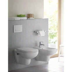 Wand-WC spülrandlos 'D-Code' inklusive WC-Sitz weiß