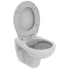 Wand-WC spülrandlos 'Eurovit' inklusive WC-Sitz weiß