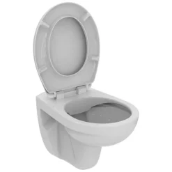 Wand-WC spülrandlos 'Eurovit' inklusive WC-Sitz weiß