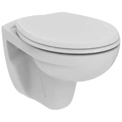 Wand-WC spülrandlos 'Eurovit' inklusive WC-Sitz weiß