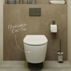 Wand-WC spülrandlos 'Jeno' spülrandlos weiß