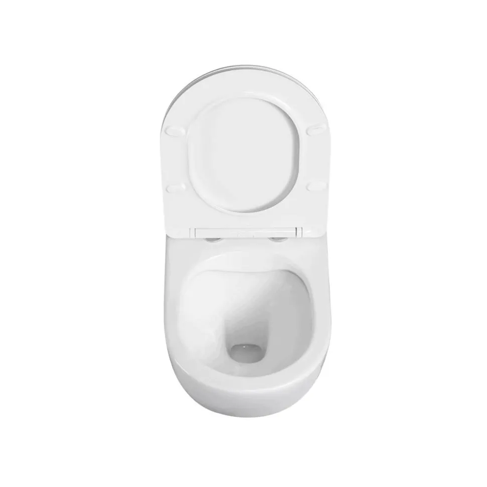 Wand-WC spülrandlos 'Madrid' inklusive WC-Sitz weiß