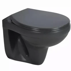 Wand-WC spülrandlos matt anthrazit, ohne WC-Sitz