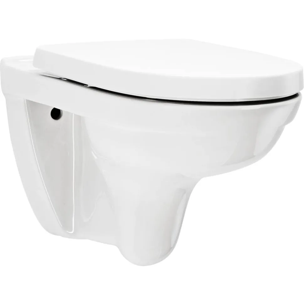 Wand-WC spülrandlos 'O.Novo' inklusive WC-Sitz weiß