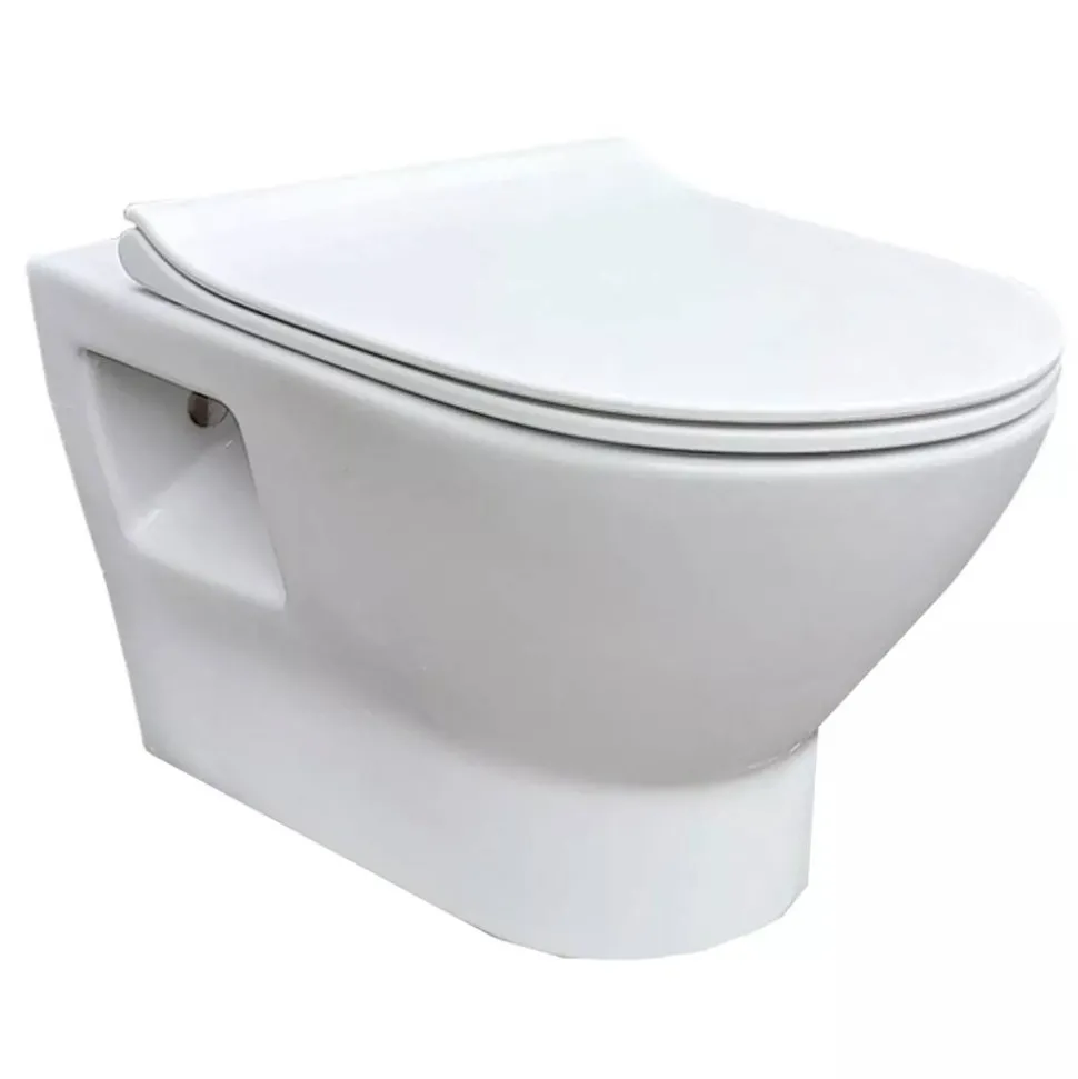 Wand-WC spülrandlos 'Ostra' inklusive WC-Sitz