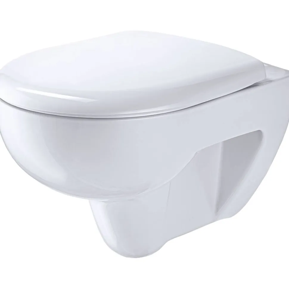 Wand-WC spülrandlos 'Renova' inklusive WC-Sitz weiß