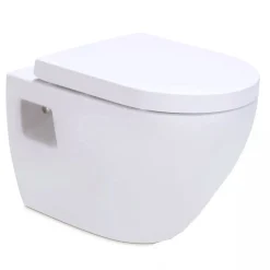 Wand-WC spülrandlos 'Santo' inklusive WC-Sitz weiß