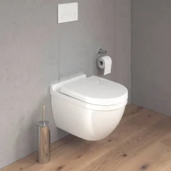 Wand-WC spülrandlos 'Starck 3' inklusive WC-Sitz weiß