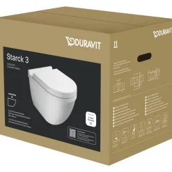 Wand-WC spülrandlos 'Starck 3' inklusive WC-Sitz weiß
