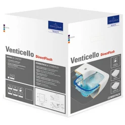 Wand-WC spülrandlos 'Venticello' inklusive WC-Sitz weiß