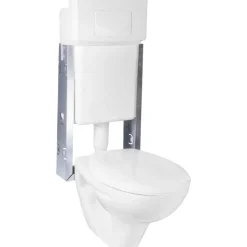 Wand-WC-Komplettset mit Spülkasten weiss 5-tlg.
