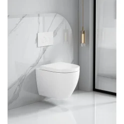Wand-WC-Set 'Adonis 2.0' spülrandlos inklusive WC-Sitz weiß
