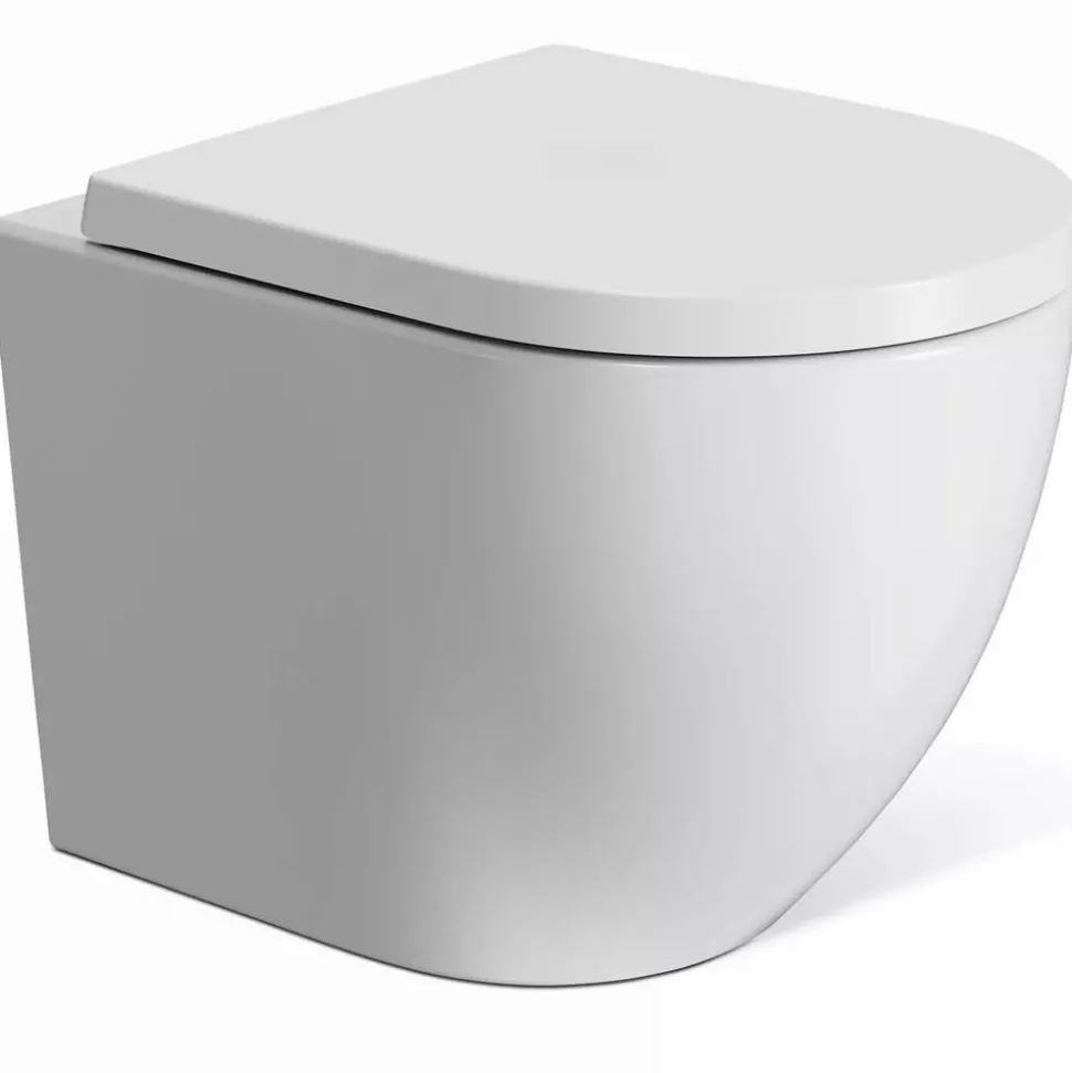 Wand-WC spülrandlos 'Cologne' inklusive WC-Sitz weiß
