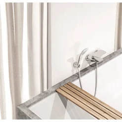 Wannenarmatur 'Balance' verchromt glänzend silbern