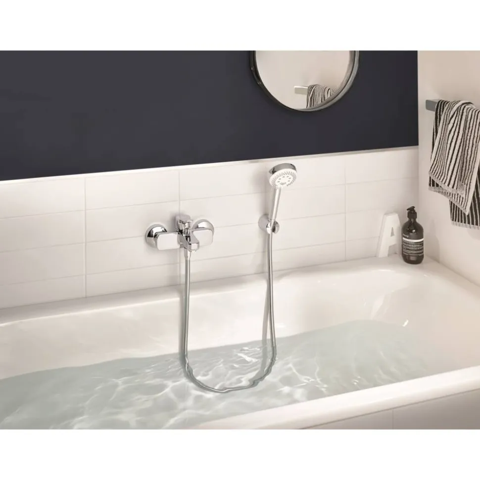Wannenarmatur 'Pure&Easy' verchromt glänzend silbern