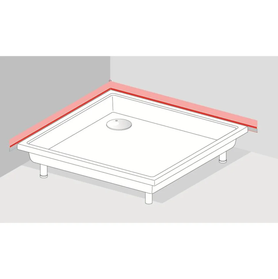 Wannenfugenband rot 330 cm