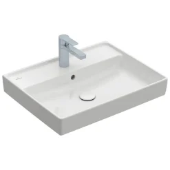 Waschbecken eckig 'Collaro' weiß 60 x 16 x 47 cm