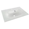 Waschbecken eckig Glas weiß 60,5 x 42 x 14 cm