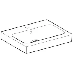 Waschbecken eckig 'Icon' weiß 60 x 15,5 x 49 cm