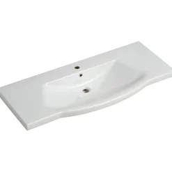 Waschbecken eckig 'Indra' weiß 122 x 6 x 51,5 cm