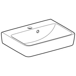 Waschbecken eckig 'Renova Plan' weiß 50 x 16,5 x 38 cm