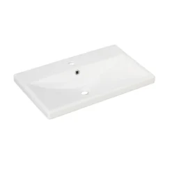 Waschbecken eckig 'Stanford SF70' weiß 70 x 16,5 x 45 cm