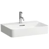 Waschbecken eckig 'VAL' weiß 60 x 15,5 x 42 cm